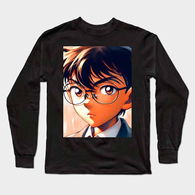 Unleash the Mystery: Detective Conan-inspired Anime Fashion for Sleuth Enthusiasts! Long Sleeve T-Shirt by insaneLEDP